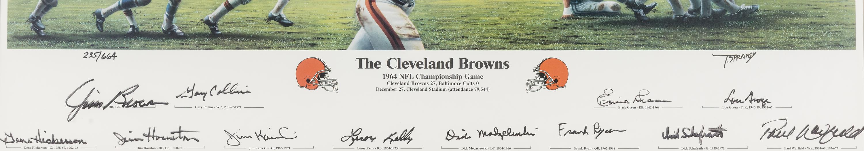 A 1964 NFL Champion Cleveland Browns Signed Limited Edition Autograph Print