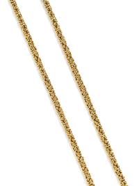 YELLOW GOLD BYZANTINE CHAIN NECKLACE