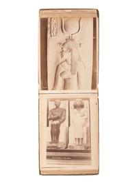 [EARLY PHOTOGRAPHY] Album containing albumen prints of Egyptian scenes and landmarks by various photographers.