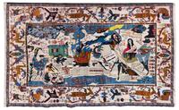 An Afghan Wool Rug 6 feet 11 inches x 3 feet 11 inches. — 20TH CENTURY