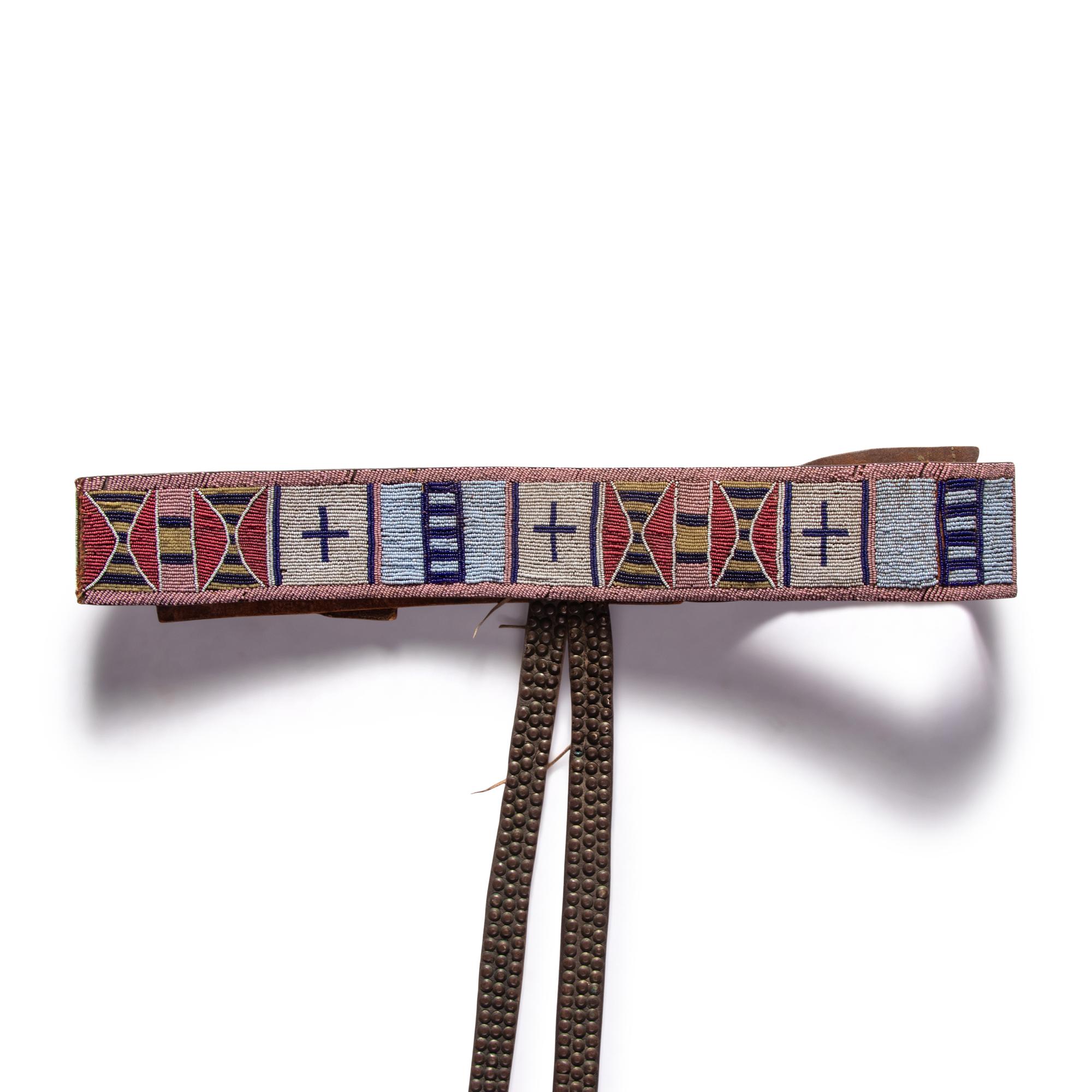 Apsáalooke [Crow] Beaded Belt, with Tacked Drops