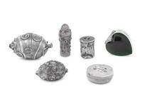 A Group of Six Silver Vessels