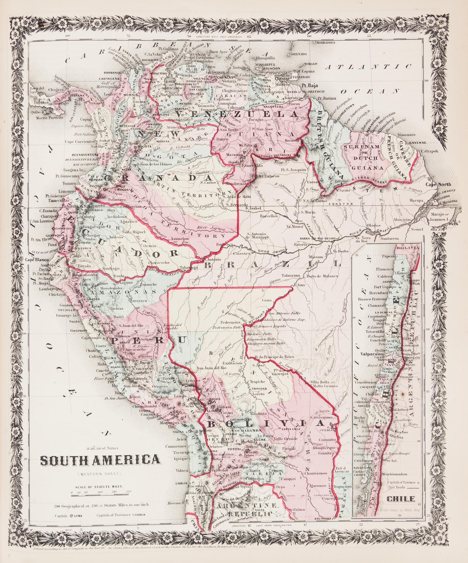 (ATLAS) COLTON, G.W. Colton's Illustrated Cabinet Atlas and Descriptive Geography. New York, 1862.
