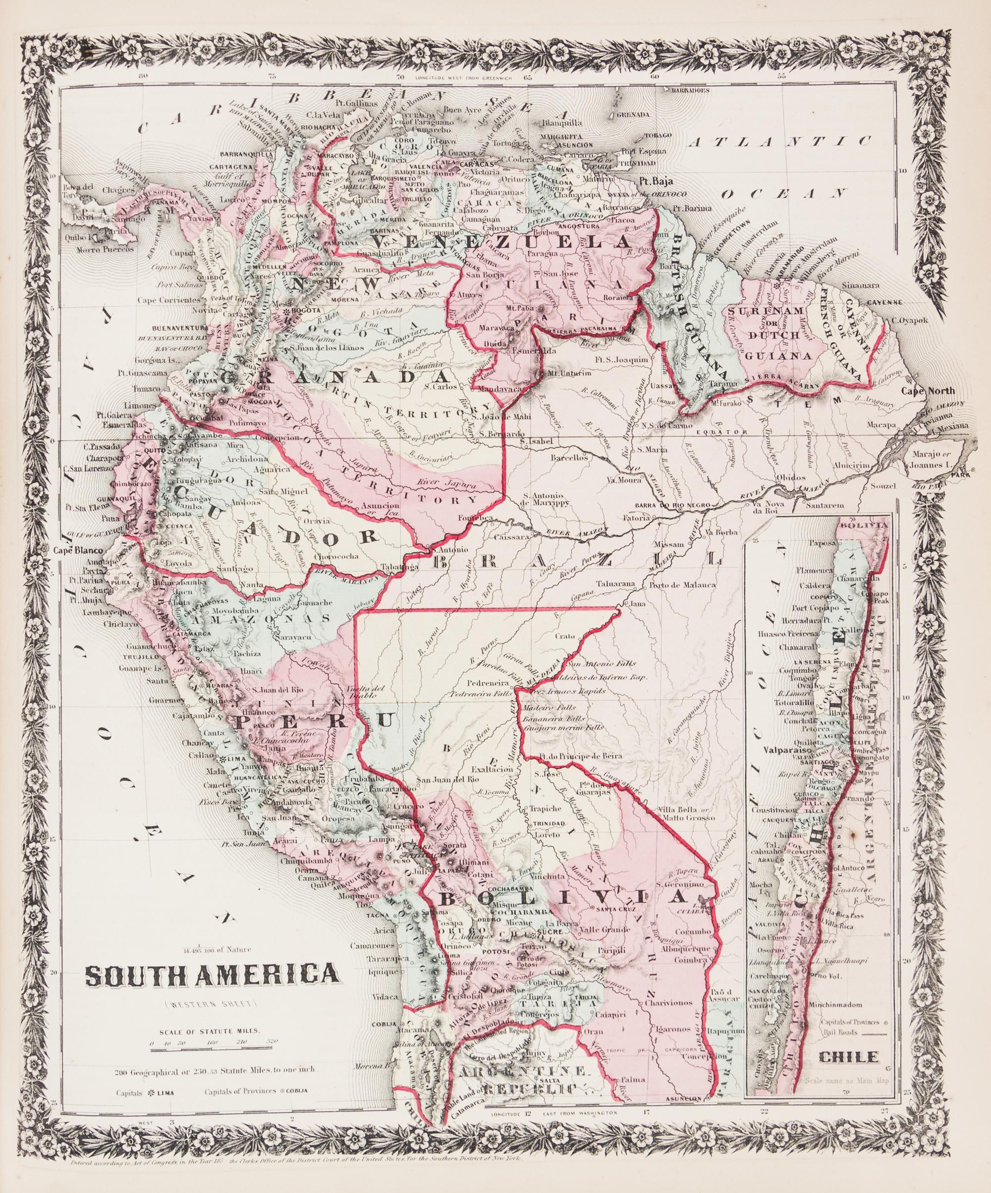 (ATLAS) COLTON, G.W. Colton's Illustrated Cabinet Atlas and Descriptive Geography. New York, 1862.