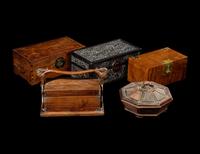 Five Chinese Hardwood Boxes