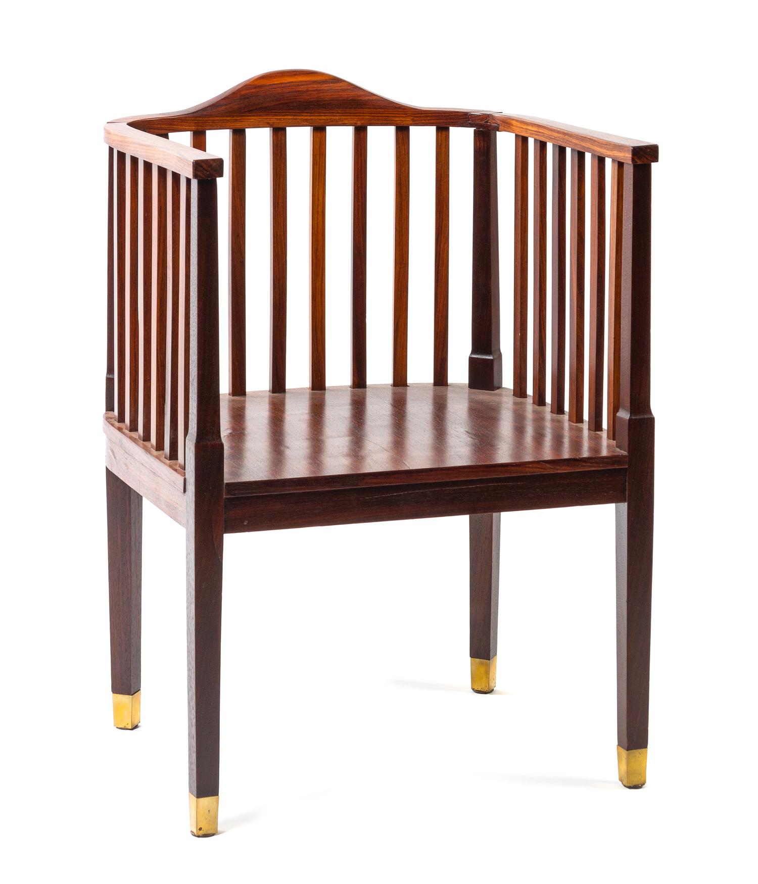 A Josef Hoffmann Armchair Height 34 x width 24 x depth 20 1/2 inches.