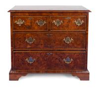 A George I Style Burl Walnut Chest of Drawers — 19TH CENTURY