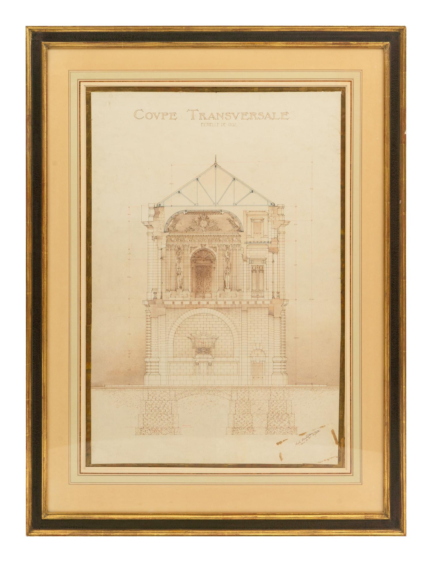 Three Elevations of Beaux Arts Buildings, Paris