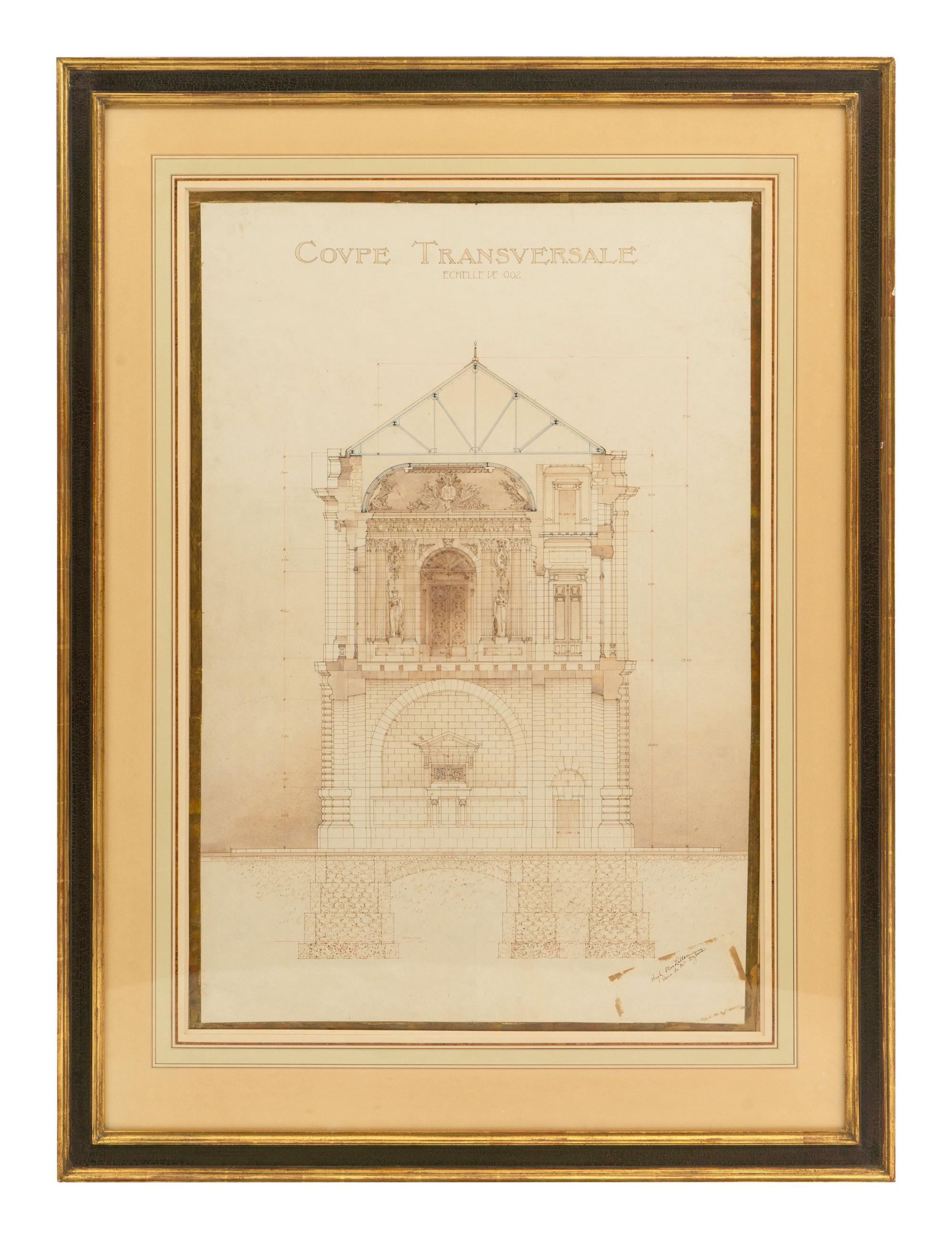Three Elevations of Beaux Arts Buildings, Paris