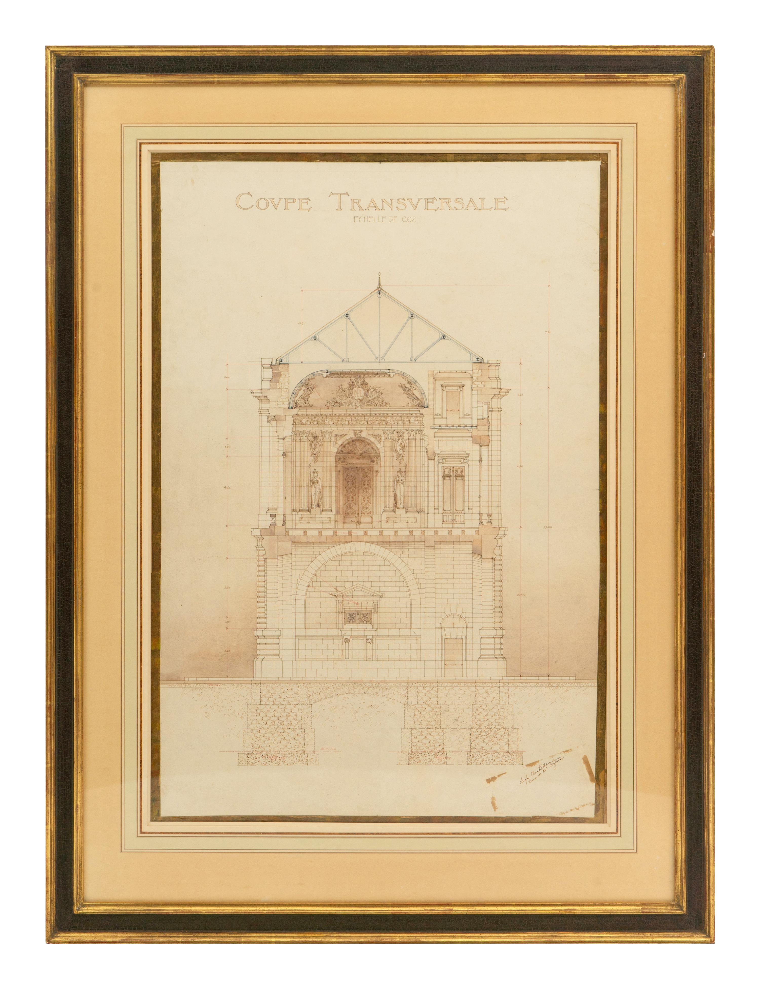 Three Elevations of Beaux Arts Buildings, Paris