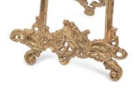 A Pair of Rococo Style Gilt Metal Tabletop Easels