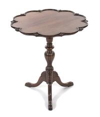 A George III Style Mahogany Tilt-Top Tea Table
