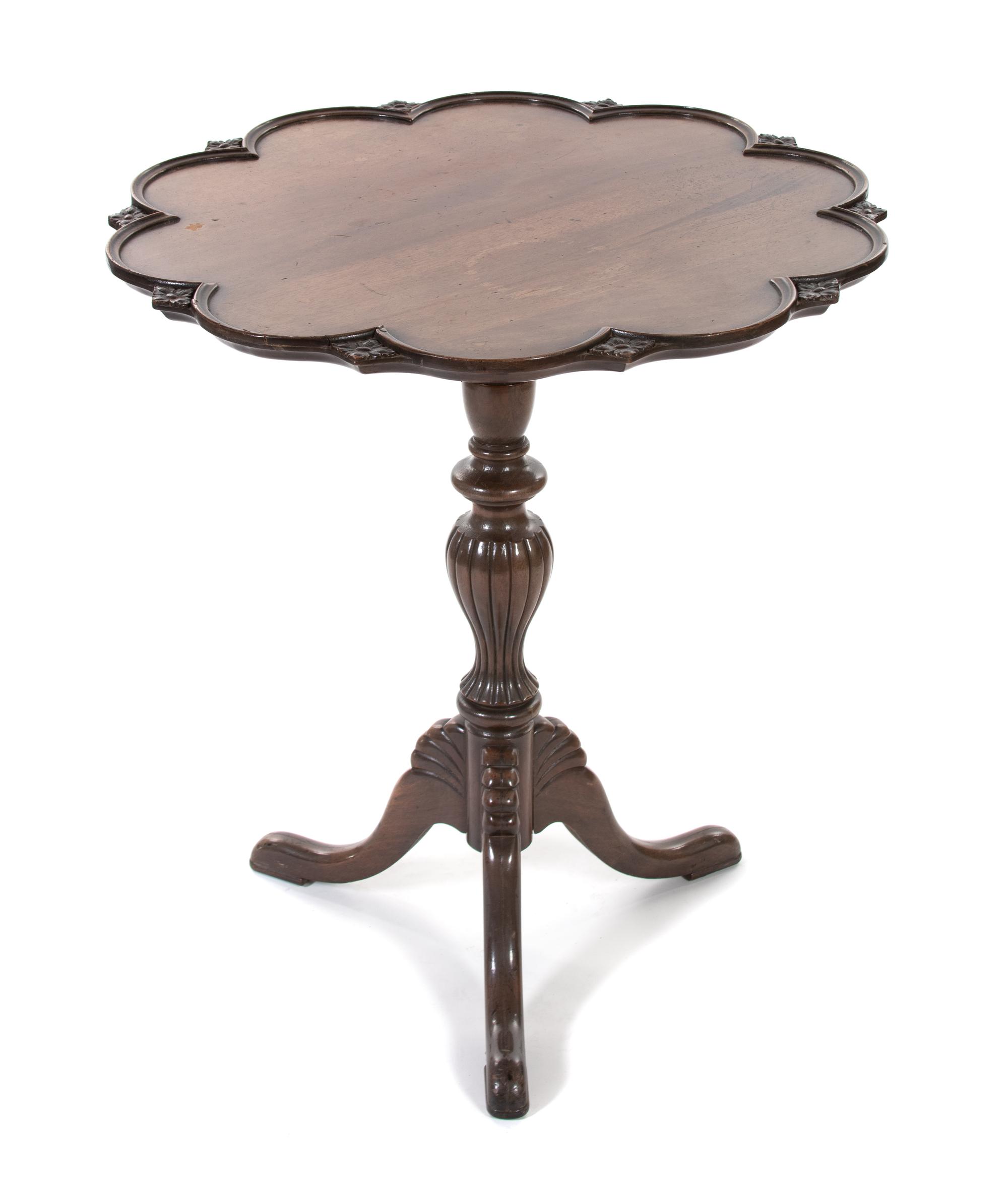 A George III Style Mahogany Tilt-Top Tea Table