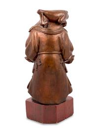 A Chinese Gilt Lacquered Wood Figure of Immortal Liu Hai