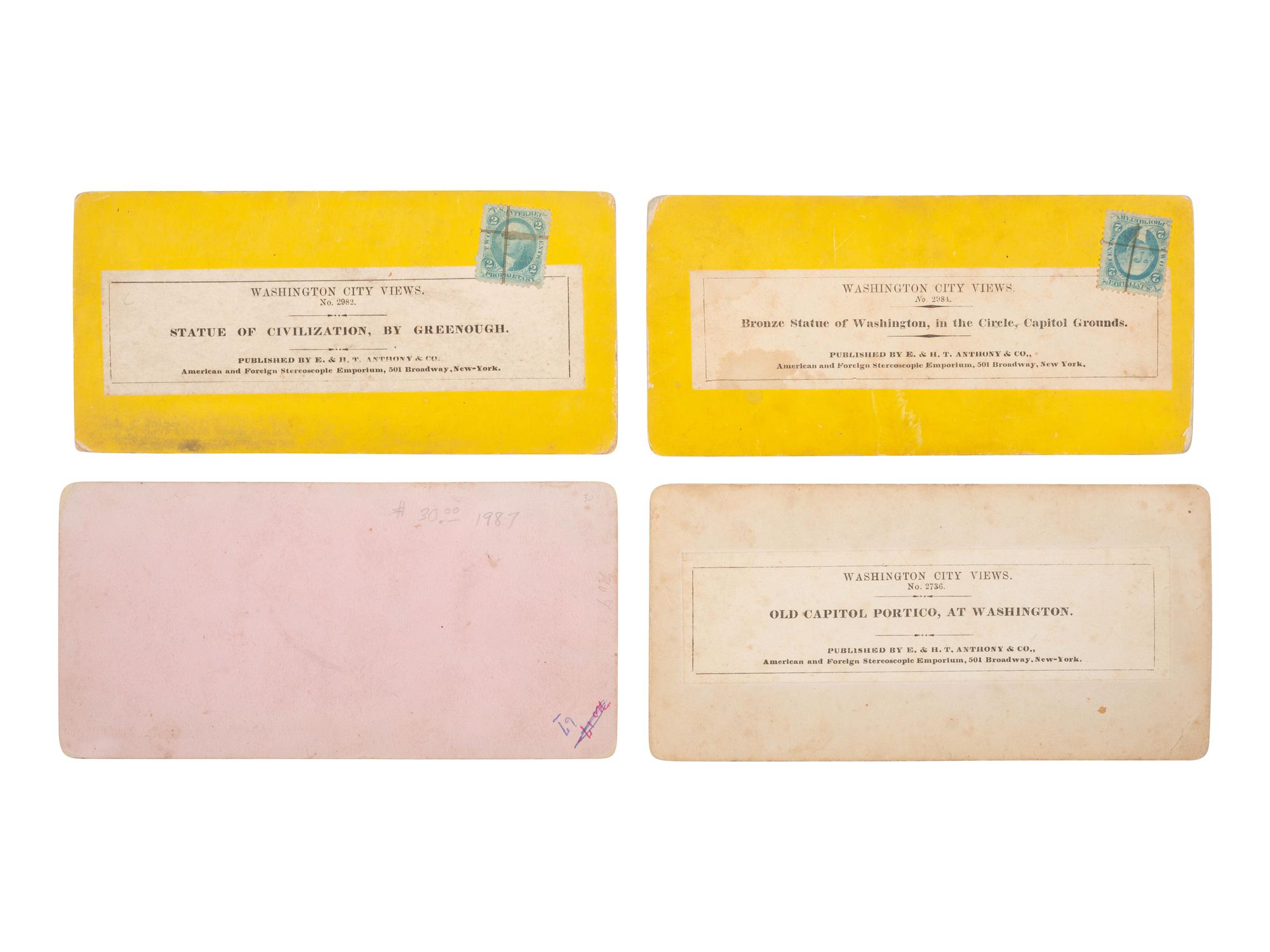[LINCOLN, Abraham (1809-1865)]. The Lincoln funeral in WASHINGTON. 10 stereoviews, incl. procession.
