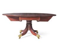 A Federal grained mahogany dining table, Baltimore, MD, circa 1820