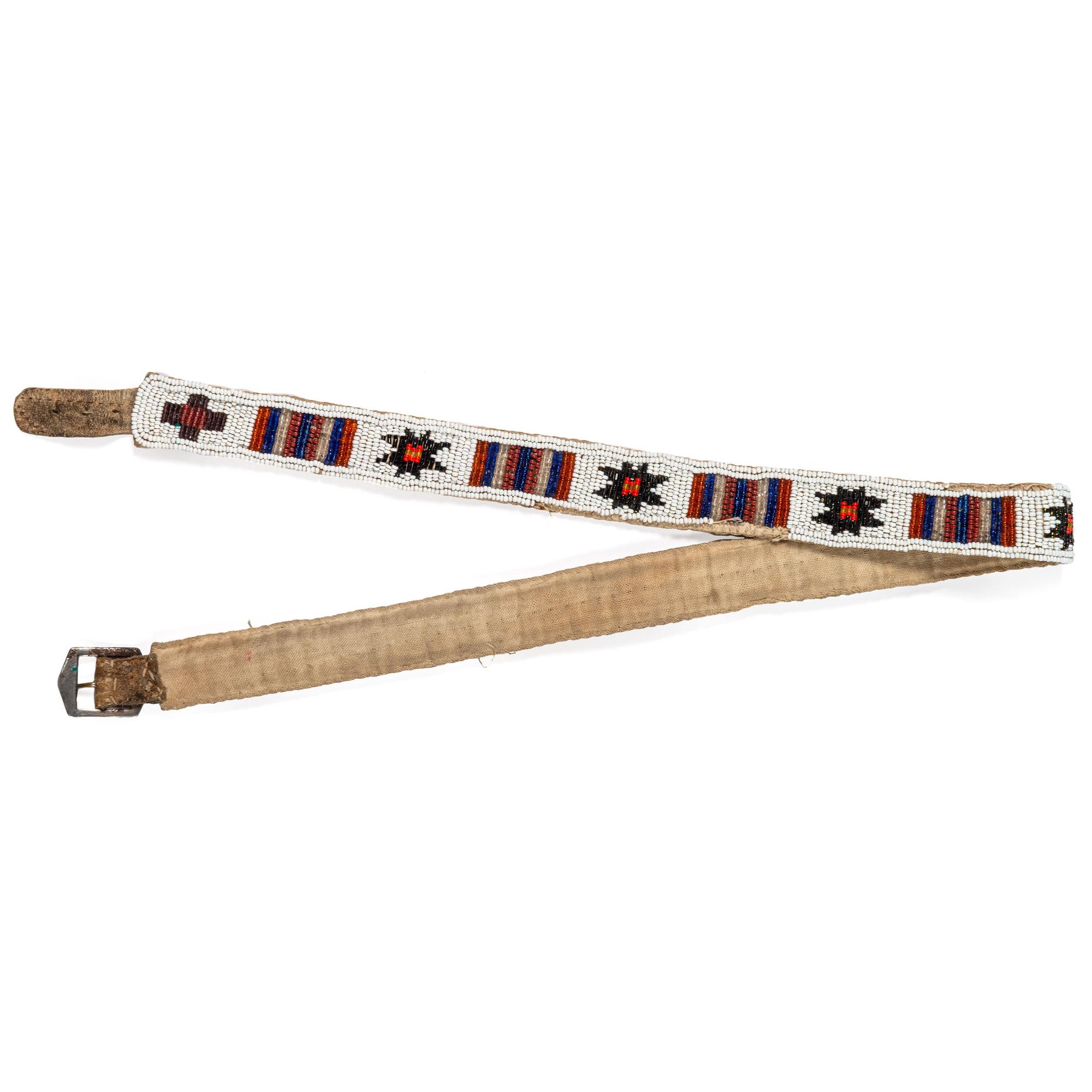 Plains Beaded Belt on Canvas