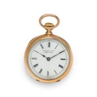 TIFFANY & CO., 18K YELLOW GOLD OPEN FACE POCKET WATCH