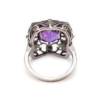 AMETHYST AND DIAMOND RING