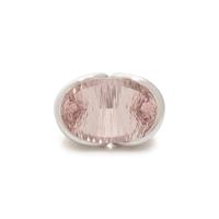 WHITE GOLD AND ROSE QUARTZ RING