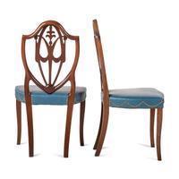 A Pair of Federal Mahogany Shield-Back Side Chairs
