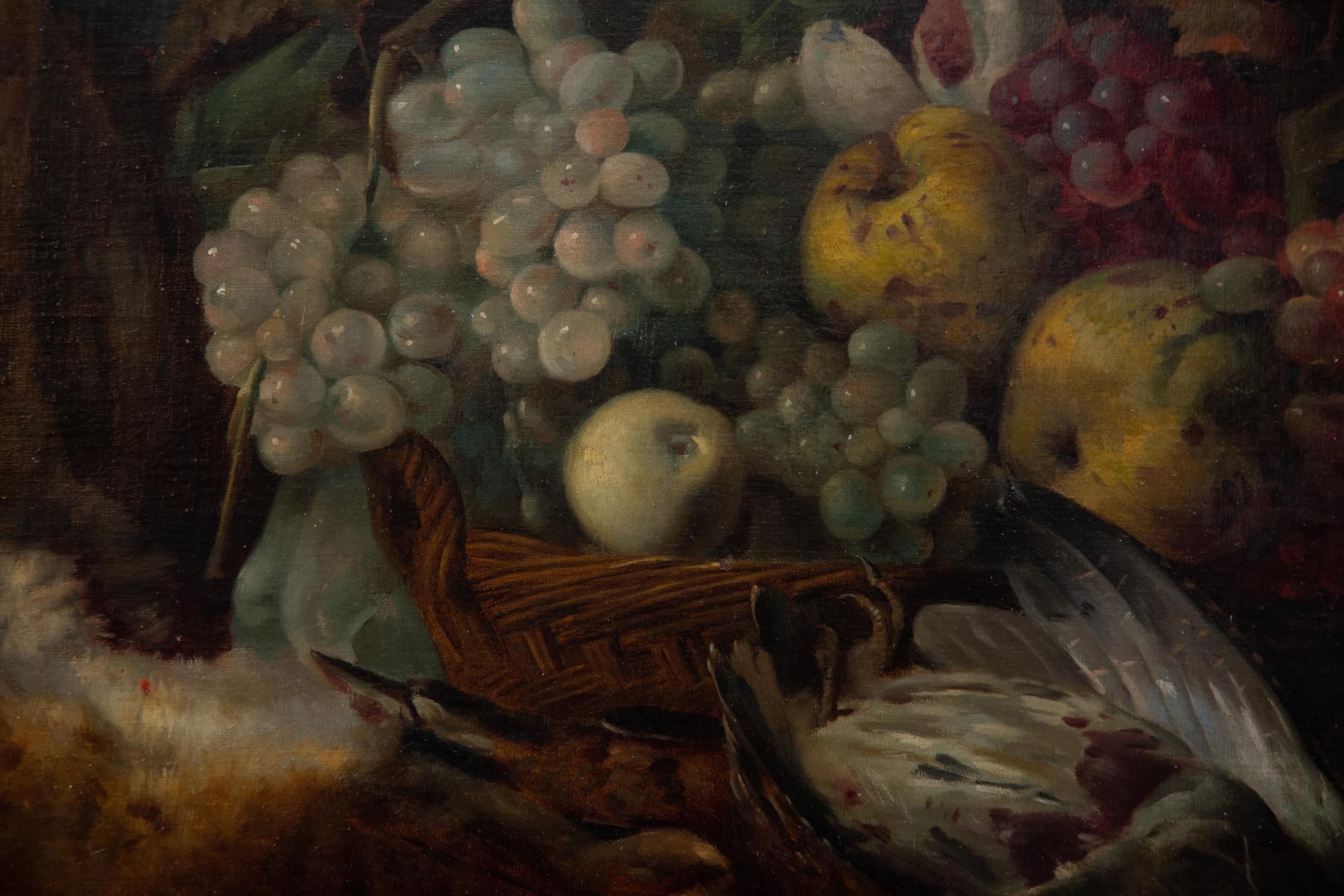 Still Life with Game, Rabbit and Fruit , 1898
