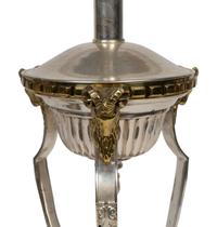 A Pair of Neoclassical Style Silvered and Gilt Metal Lamps — FIRST HALF 20TH CENTURY