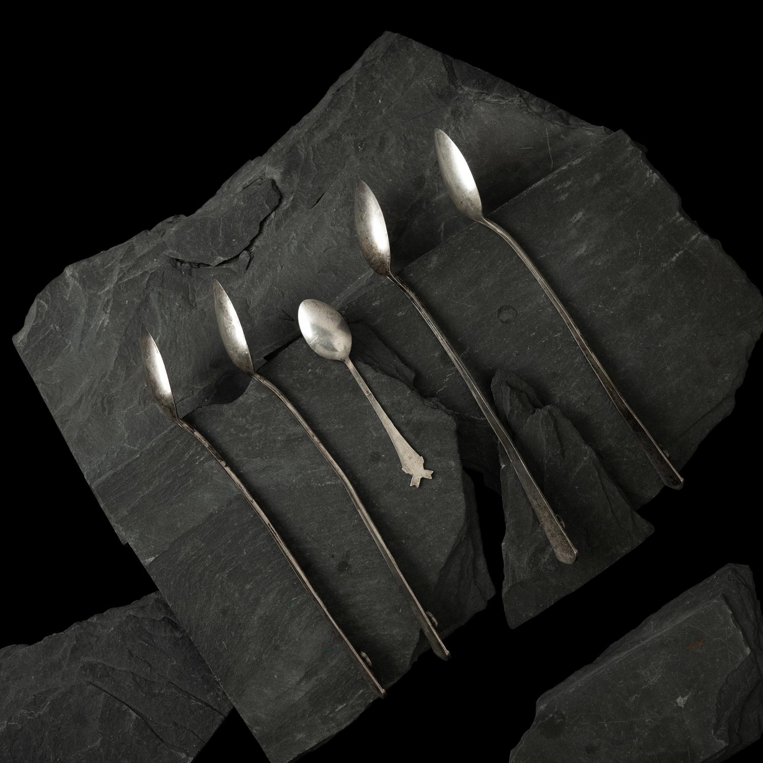 Maisel's Trading Post (Shop, 1923-1960s) — Navajo Sterling Silver Route 66 Curio Iced Tea Spoons, PLUS