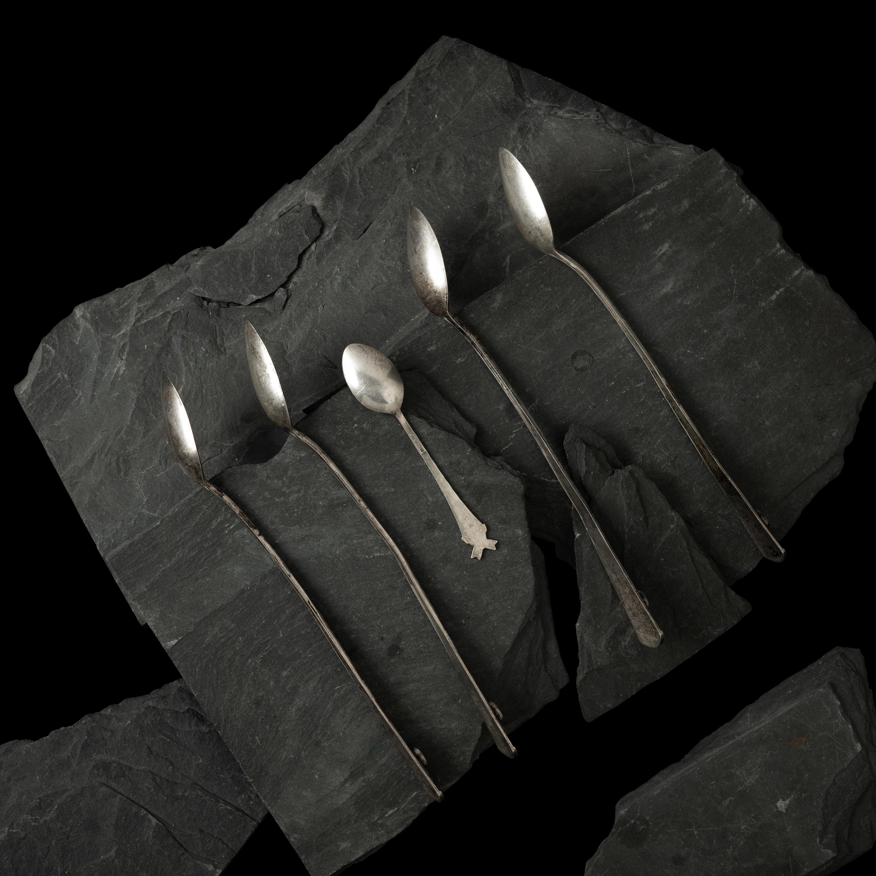 Maisel's Trading Post (Shop, 1923-1960s) — Navajo Sterling Silver Route 66 Curio Iced Tea Spoons, PLUS