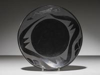 Blackware Plate, with Avanyu 1923-1925