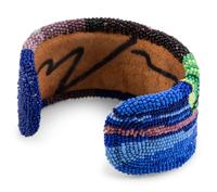 Beaded Figural Cuff Bracelet