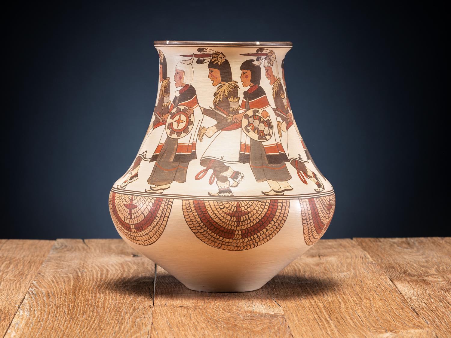 Polychrome Pottery Jar, Dancers