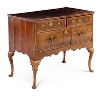 A George I Burl Walnut Chest on Stand