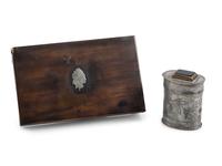 Southwestern Rocker Engraved Silver Box, Ex. Clay Lockett Collection, PLUS