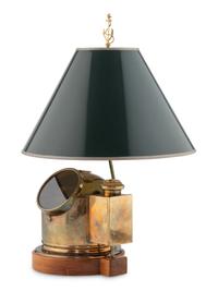 A Brass Ship's Binnacle Mounted as a Lamp