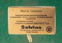 A Mario Lemieux Signed Autograph Salvino Figure,