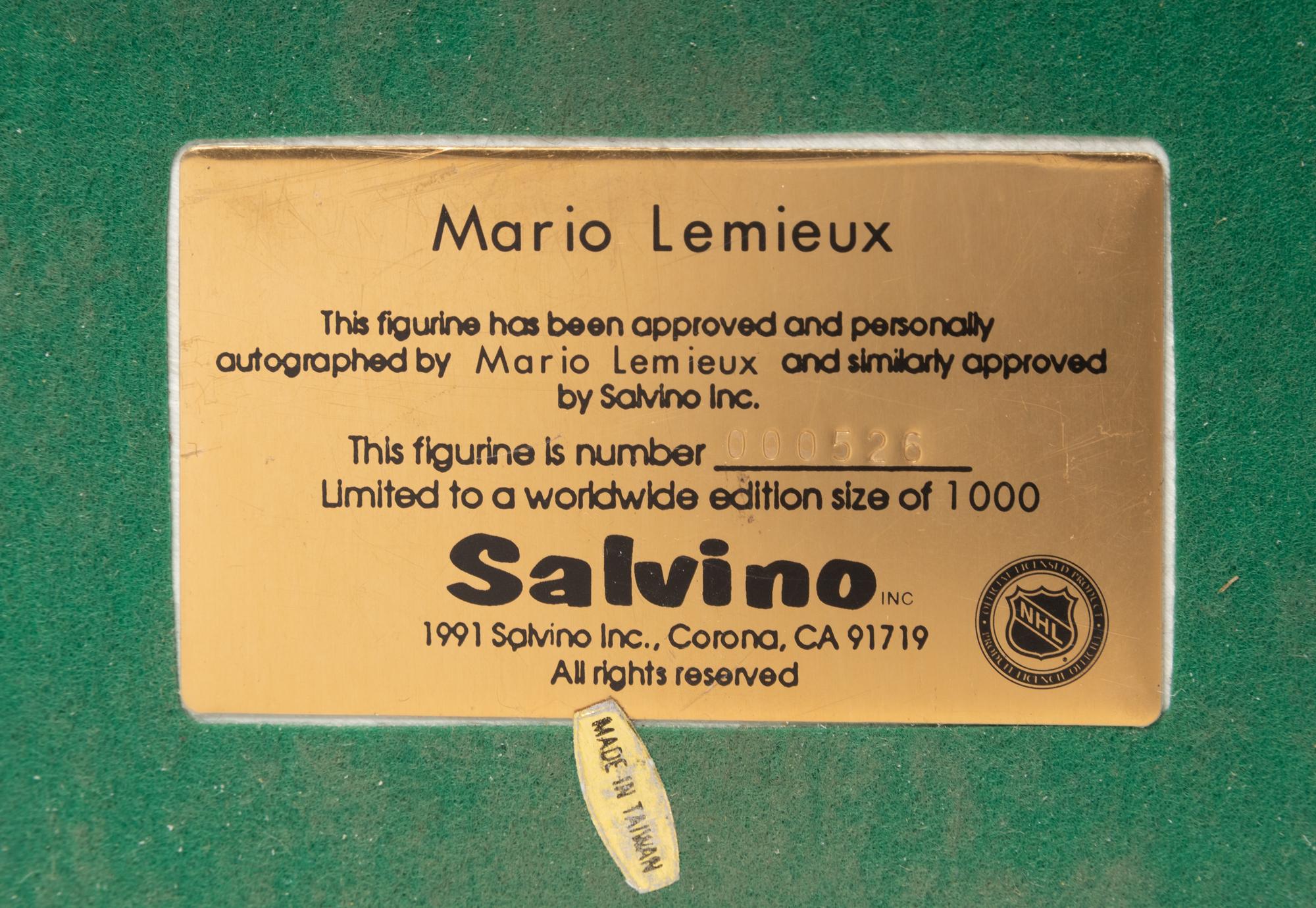 A Mario Lemieux Signed Autograph Salvino Figure,