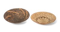 Two Pima Basketry Bowls Diameter of larger 14 inches