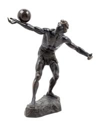 A German Bonze Figure of an Athlete Height 15 1/2 inches. — AFTER PH. E. HAMBURGER (LATE 19TH/EARLY 20TH CENTURY)