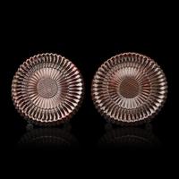 A Pair of Chinese White Jade 'Chrysanthemum' Dishes, Qing Dynasty to Republic Period 晚清-民國 白玉菊瓣盤一對