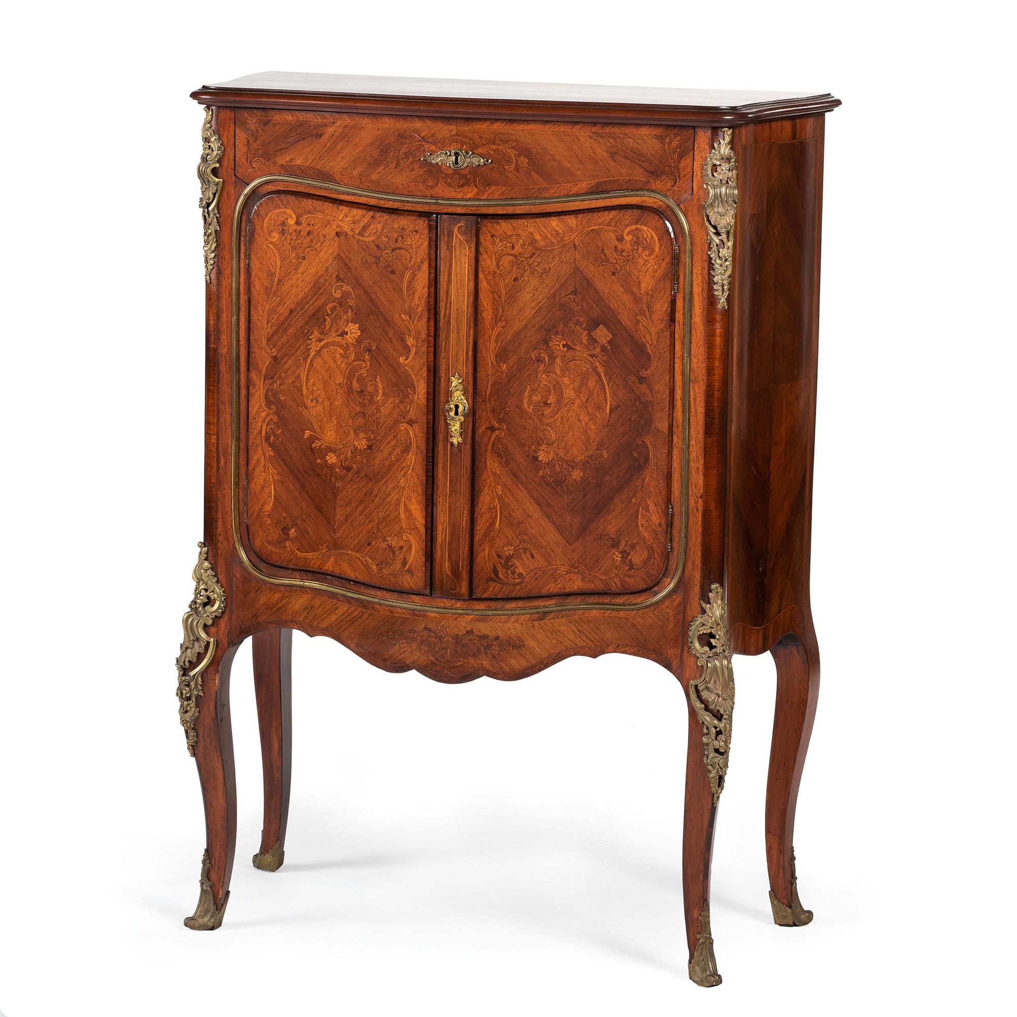 A Louis XVI Style Inlaid Cabinet