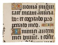 ROBERT BOYVIN (documented Rouen, 1480-1536) A partial leaf from a Dominican Antiphonal, including a historiated initial ‘M’ of a Dominican Monk in Prayer, in Latin, illuminated manuscript on parchment [France, Rouen, c. 1490-1500]