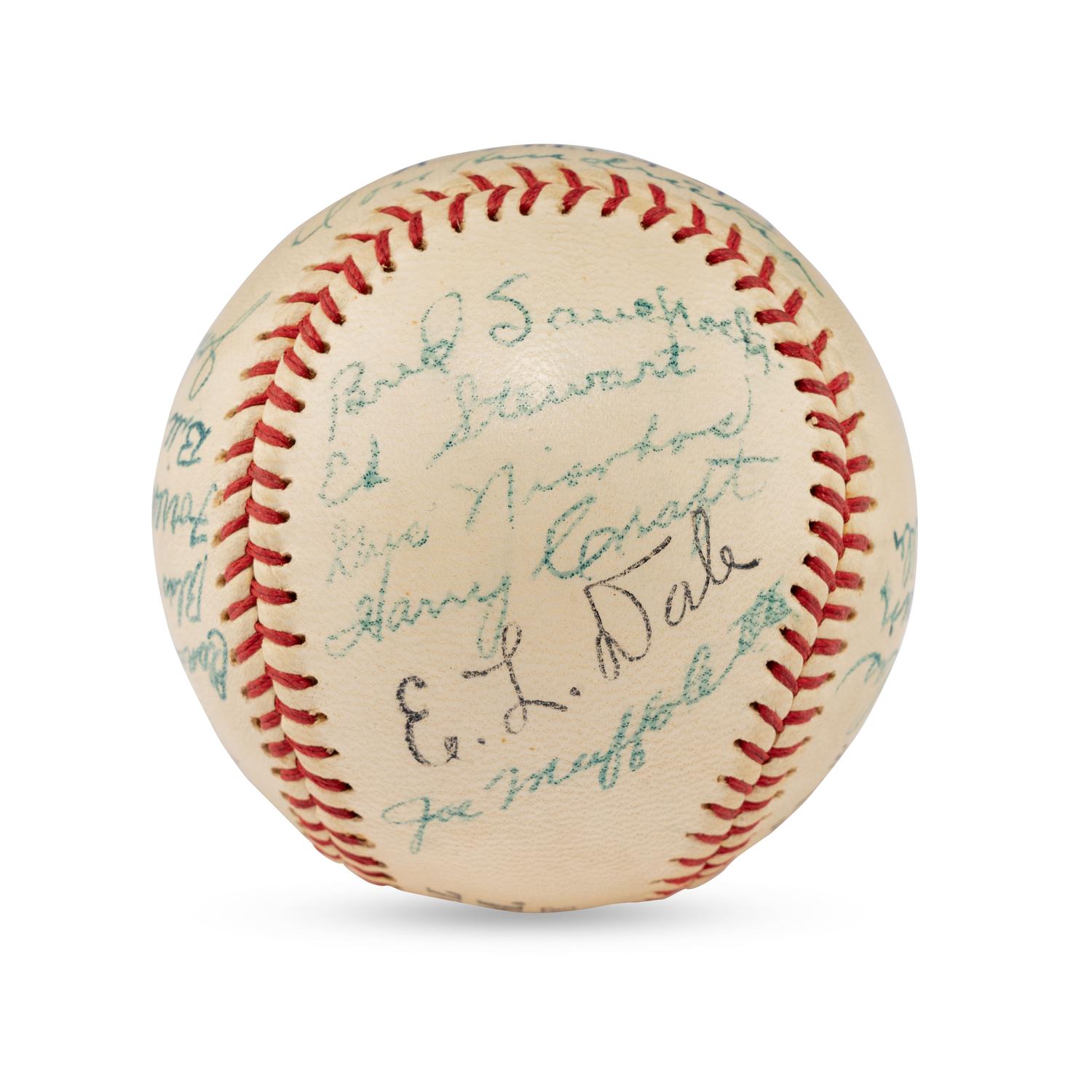 A 1947 Kansas City Blues Team Signed Autograph Baseball