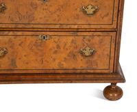 A George I Style Burl Walnut Parquetry Chest of Drawers
