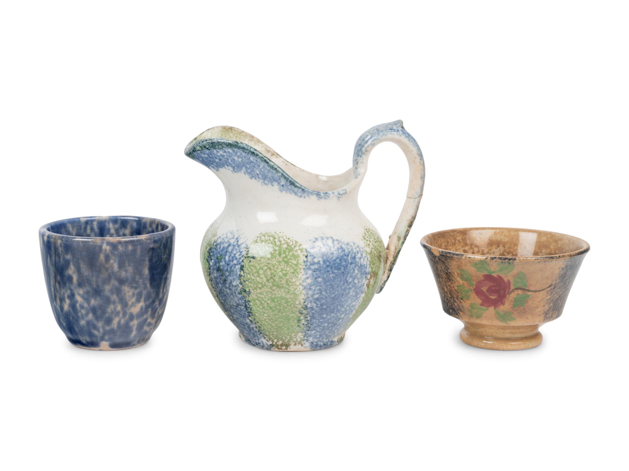 A Group of English Ceramic Table Articles
