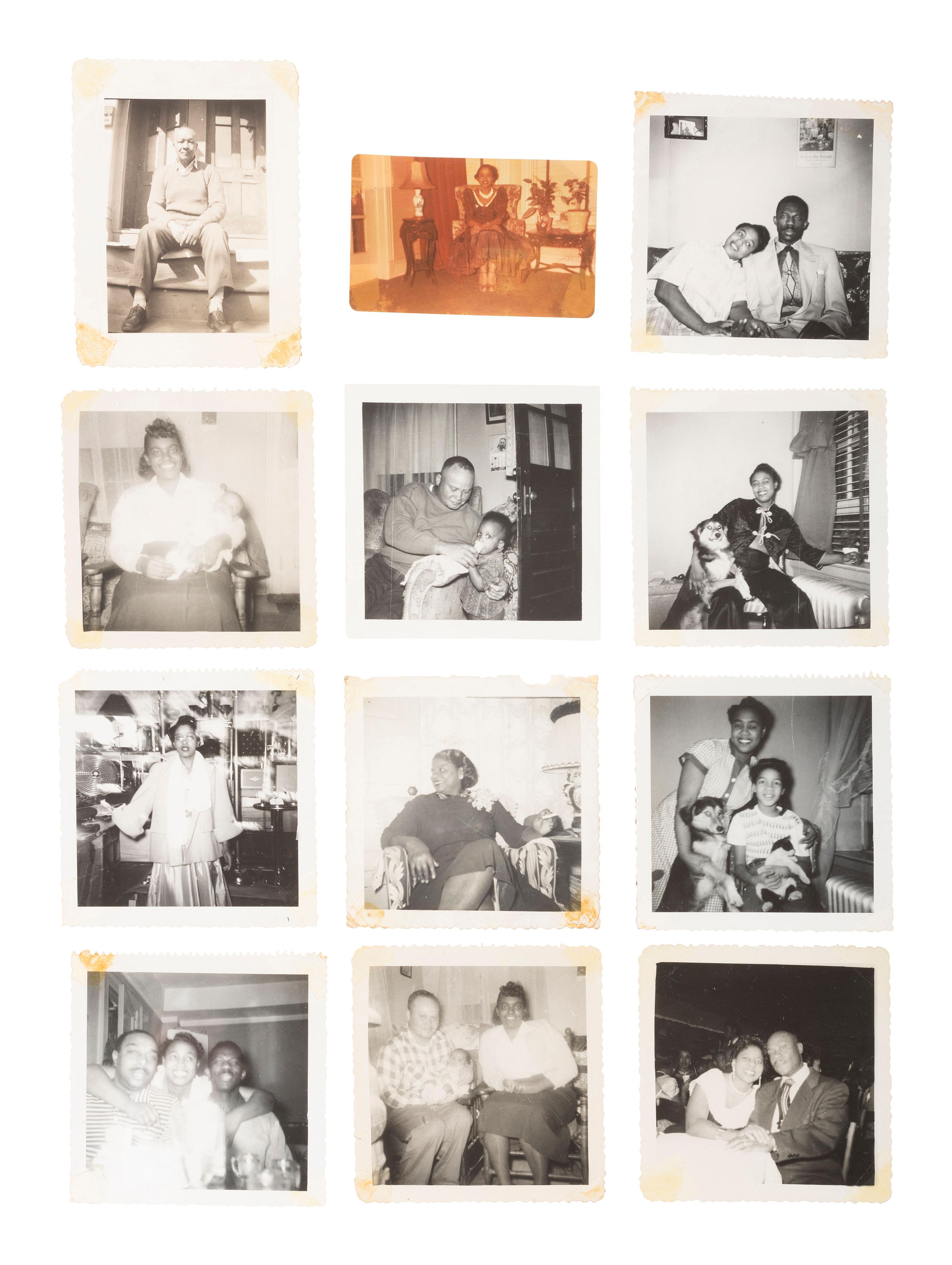 [EARLY PHOTOGRAPHY]. Album recording the early life of Juanita Thompson, an African American woman who grew up in Jamaica, NY, incl. images of her integrated neighborhood and summer camp. Ca 1920s-1950s.