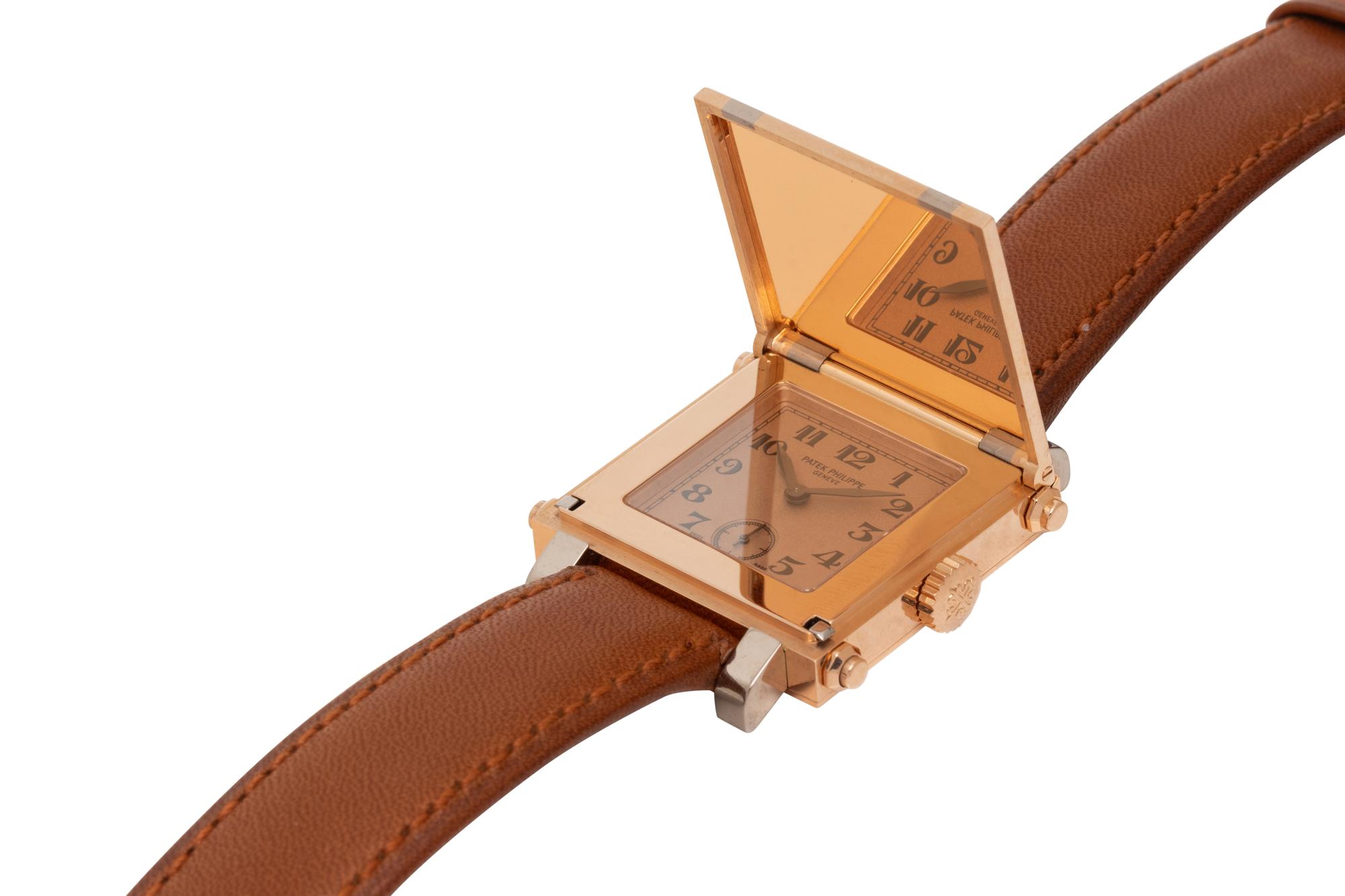 PATEK PHILIPPE, REF. 5099RG 18K ROSE AND WHITE GOLD GONDOLO 'CABRIOLET' WATCH, WITH EXTRACT