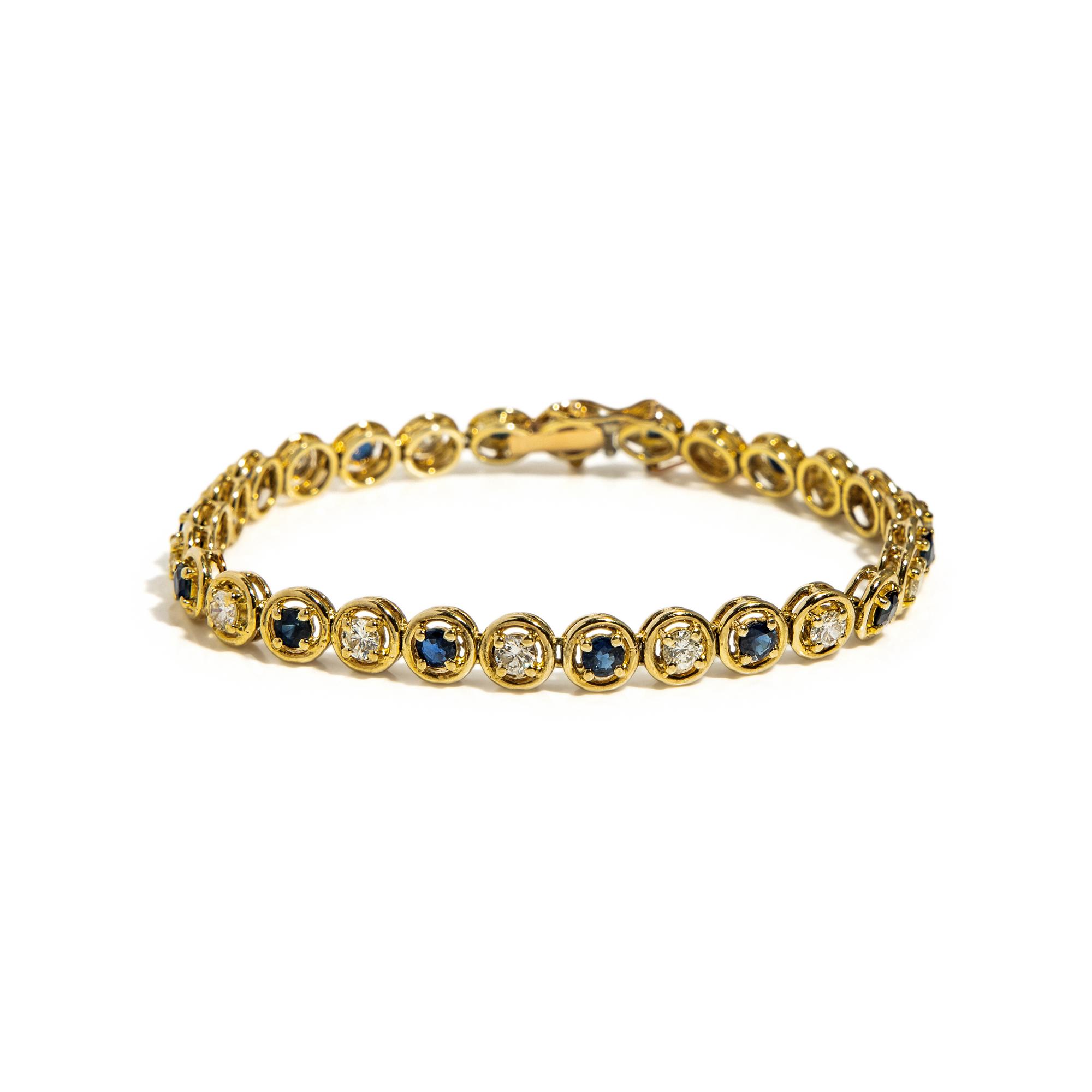 SAPPHIRE AND DIAMOND BRACELET