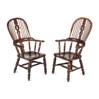 Two English Windsor Armchairs