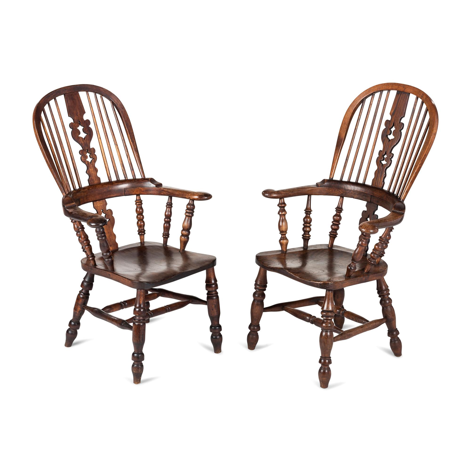 Two English Windsor Armchairs